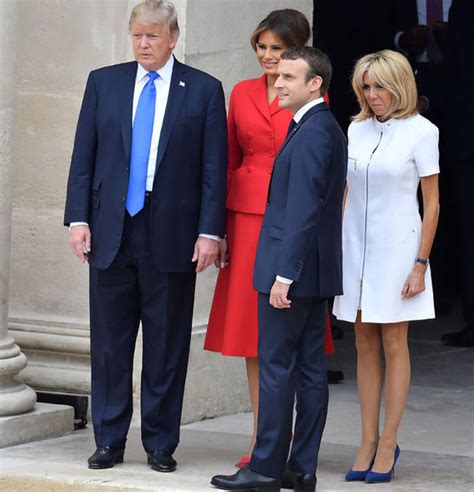 trump brigitte macron body language